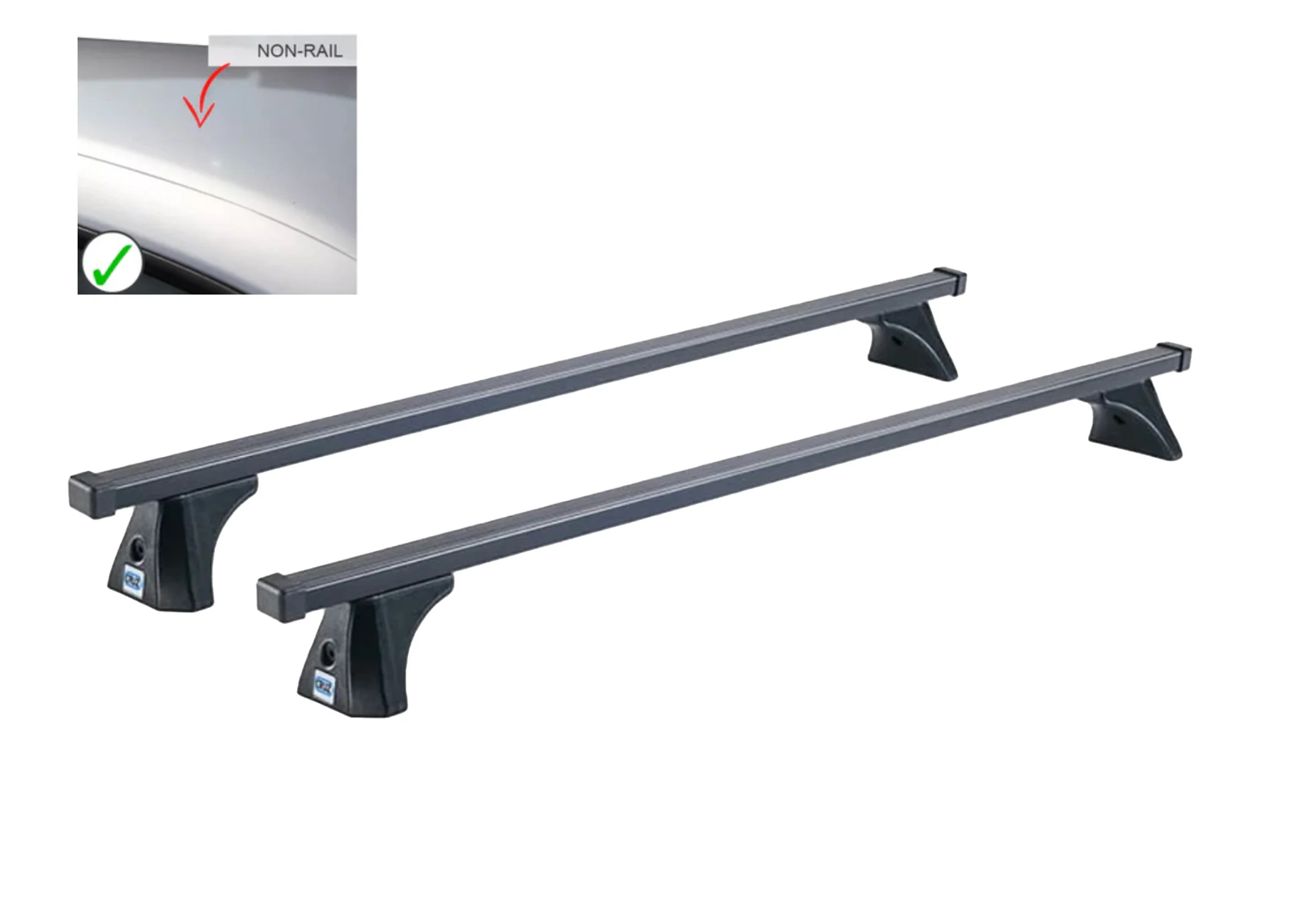 Black Square Steel Cross Bars - Image 4