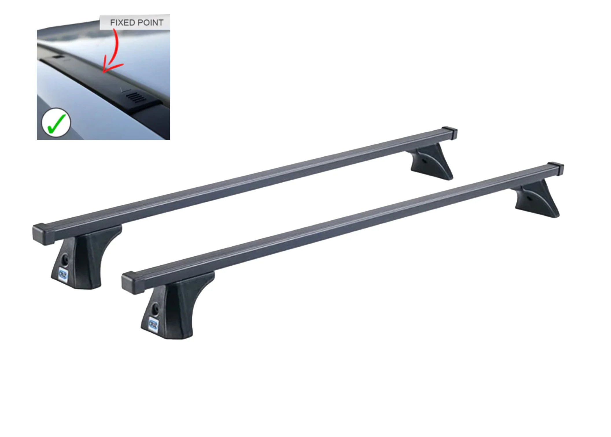 Black Square Steel Cross Bars - Image 5