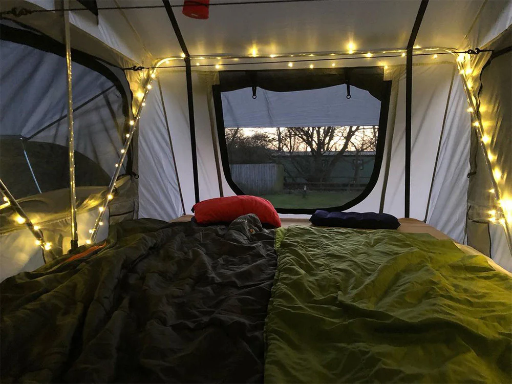 Extended Ventura Deluxe 1.4 Roof Top Tent + Extra Mattress + LED Lighting - Image 4
