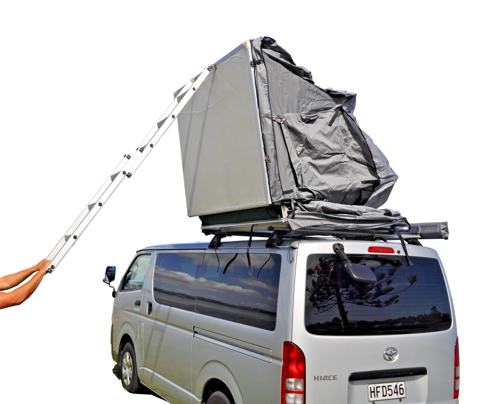 Extended Ventura Deluxe 1.4 Roof Top Tent + Annex + Side Awning - Image 7