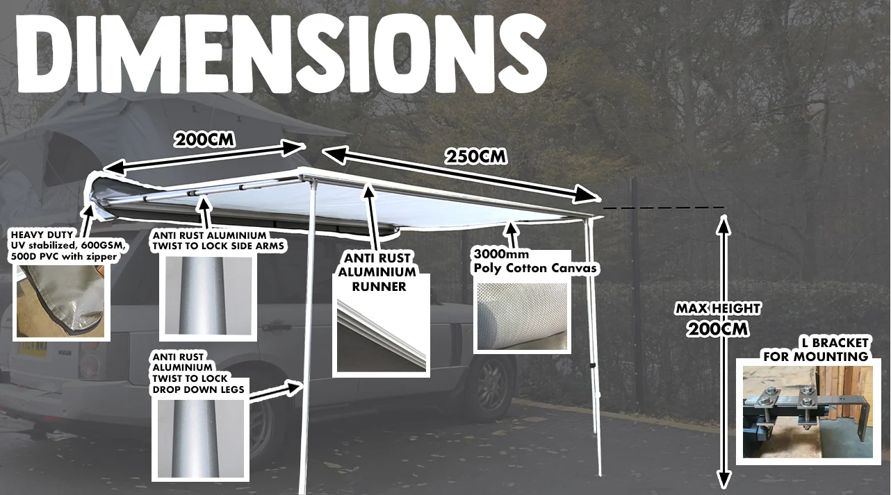 Extended Ventura Deluxe 1.4 Roof Top Tent + Side Awning (IN STOCK) - Image 16