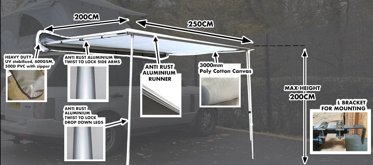 Ventura 2.5M Side Awning Walls - Image 7
