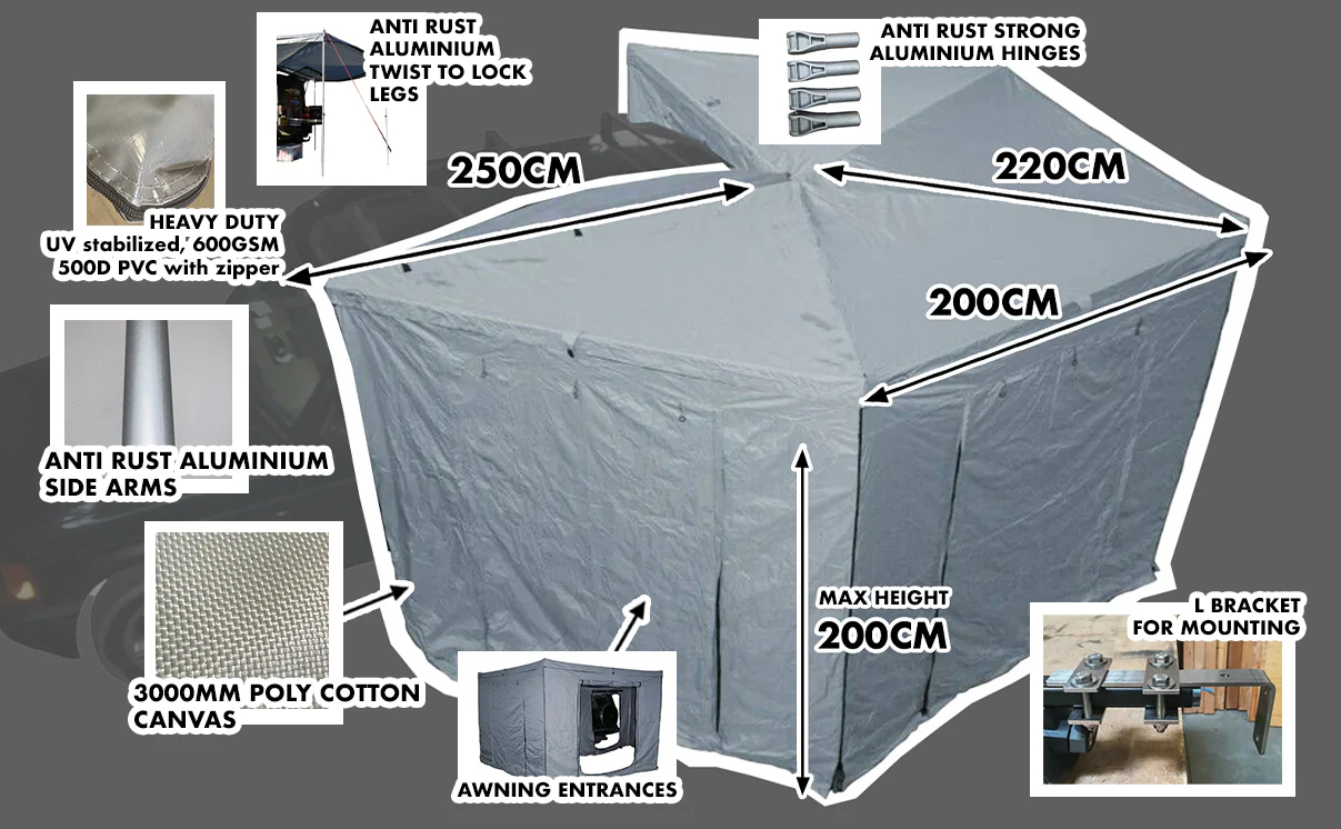 Ventura 270 Degree Foxwing Awning + Walls (IN STOCK) - Image 3